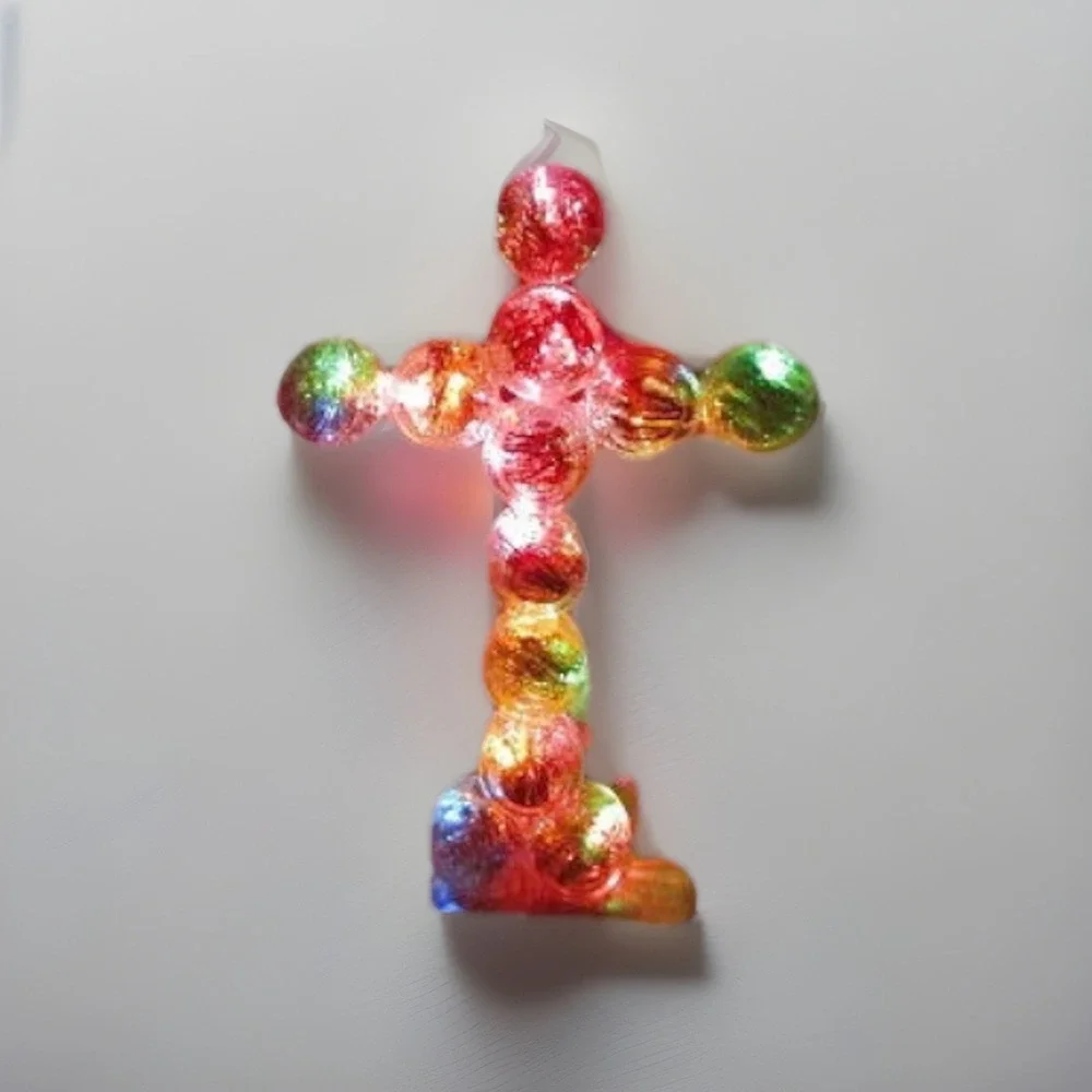 Vtg Light Up Cross 15